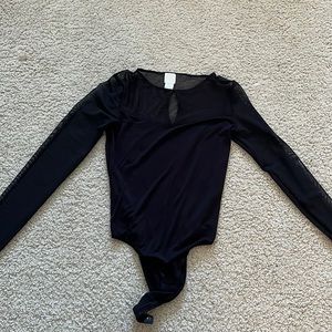 H&M mesh black bodysuit